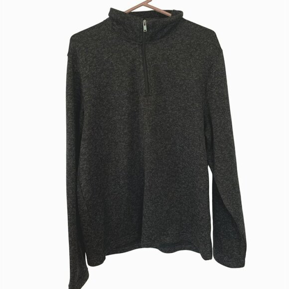 Old Navy Men's Quarter Zip Pullover Long Sleeve Knit Sweatshirt in Black Size XL - Picture 1 of 9